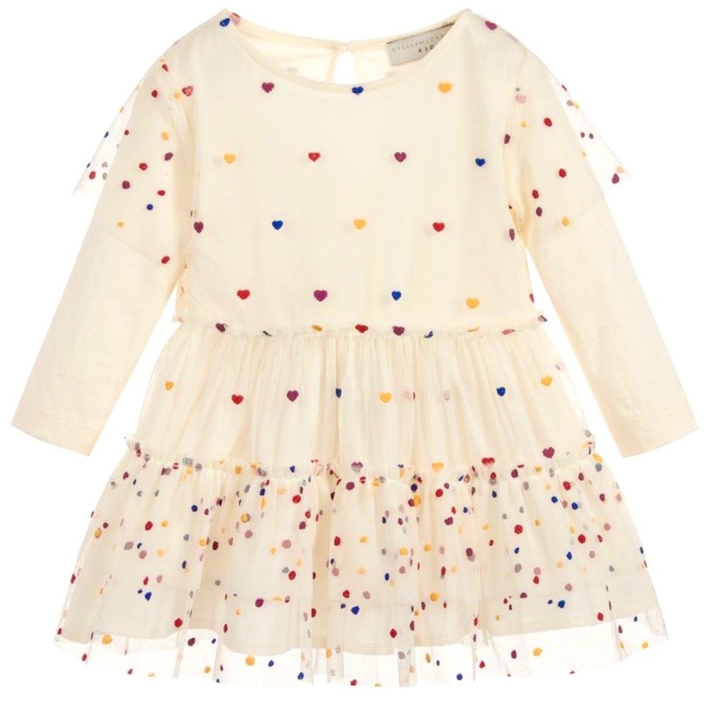 Stella McCartney tulle overlay cotton dress girls size 3